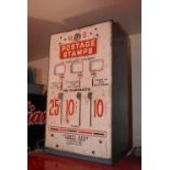 Vintage American stamp vending machine. Complete but untested.