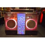 1970's / 1980's twin Citronic disco console turntables with built-in light controller. Base