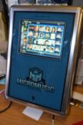 Mikromusic digital wall mounted jukebox containing 10,000+ songs with music videos etc. Complete,