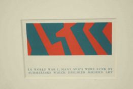 Ian Hamilton Finlay (1925-2006), In World War I, Many Ships Were Sunk By Submarines Which Disliked