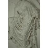 Stephen Furlonger (b.1939), a large fibre glass and plaster relief of a headless classical robed