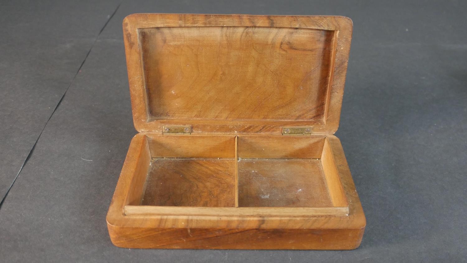 A miscellaneous collection of six lidded boxes to include a Georgian mahogany and inlaid example. - Image 11 of 13