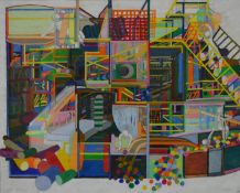 Hilary Beauchamp MBE (Contemporary British), Soft Play, acrylic, signed titled and dated 2022 in