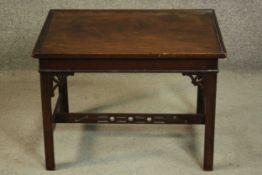 A Chippendale style mahogany coffee table, of rectangular form with a moulded edge, the legs with