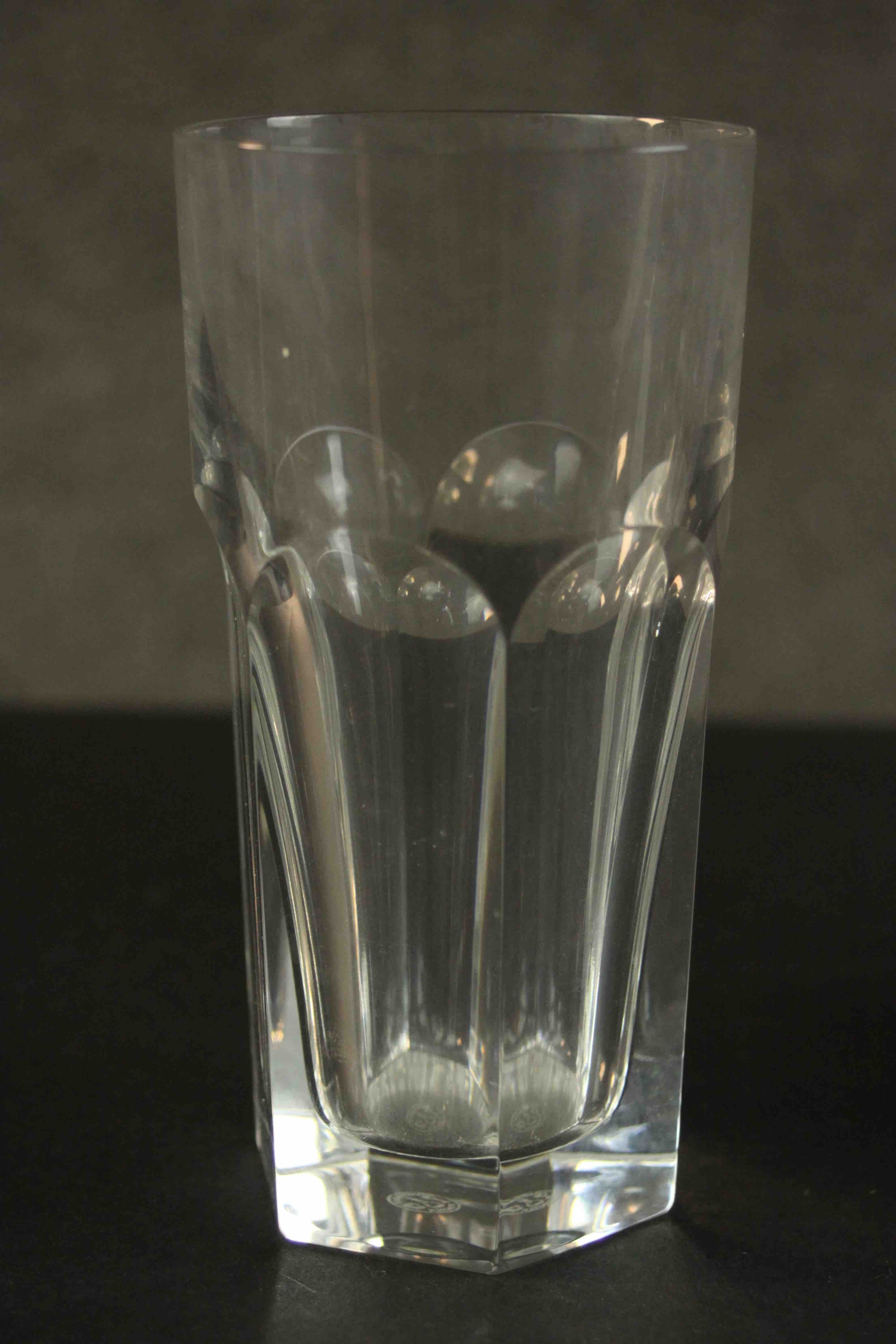 A set of six hand cut Baccarat crystal Harcourt high ball glasses, etched maker's stamp to the base. - Image 4 of 5