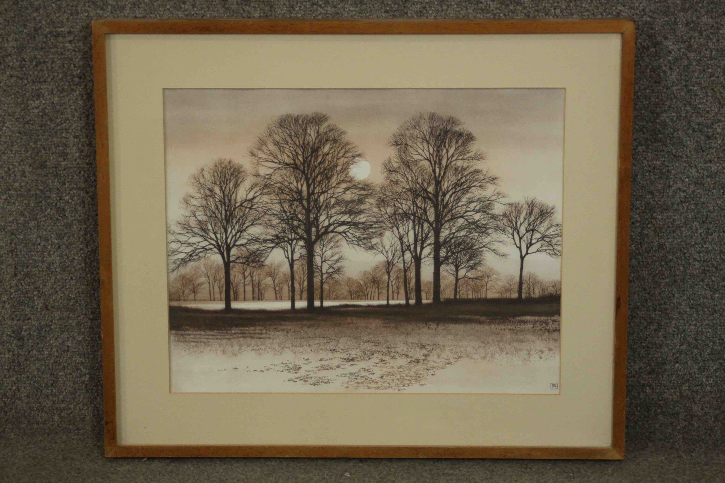 Kathleen Caddick (b.1937), etching of winter trees, monogrammed. H.49 W.57cm. - Image 2 of 7