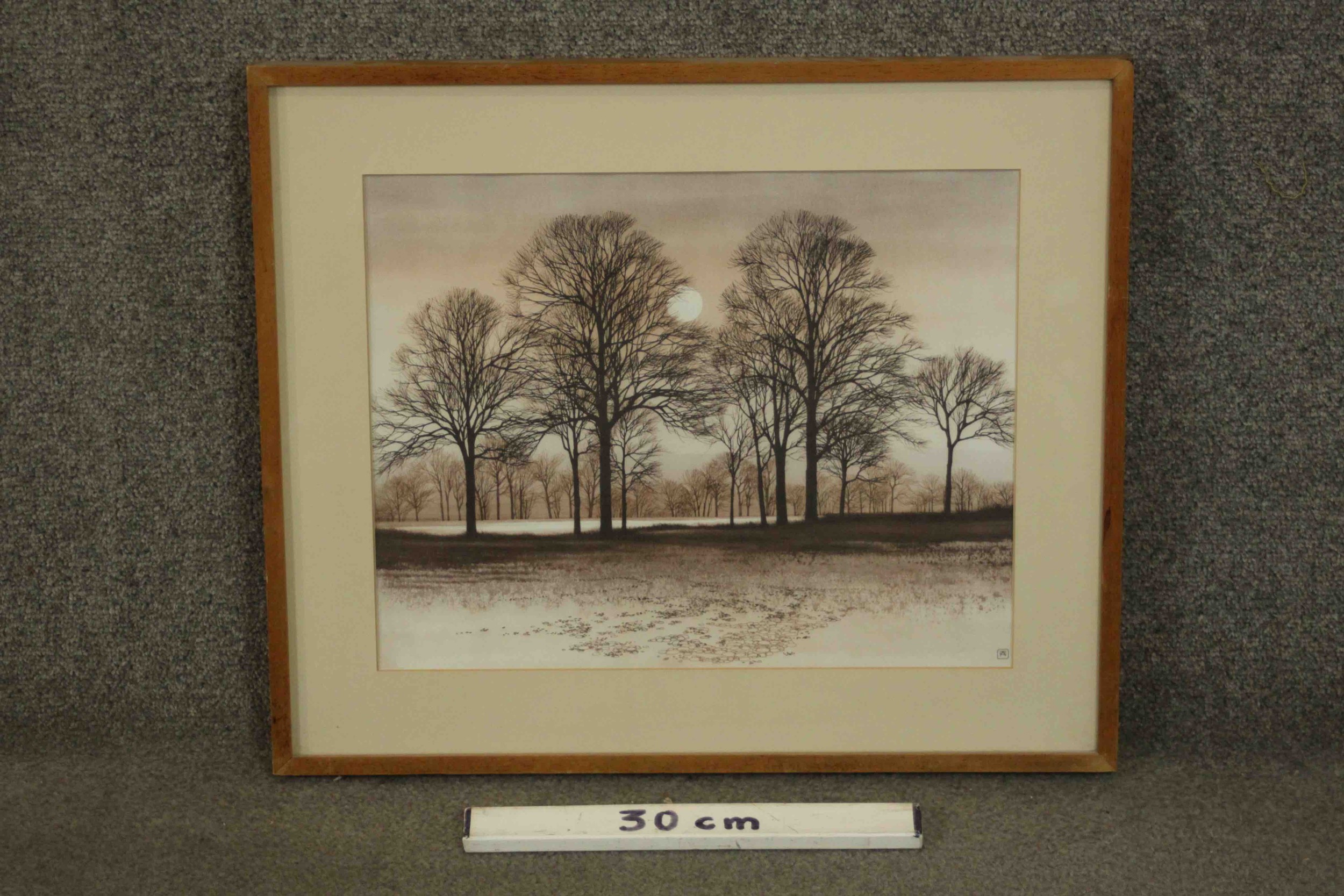 Kathleen Caddick (b.1937), etching of winter trees, monogrammed. H.49 W.57cm. - Image 3 of 7