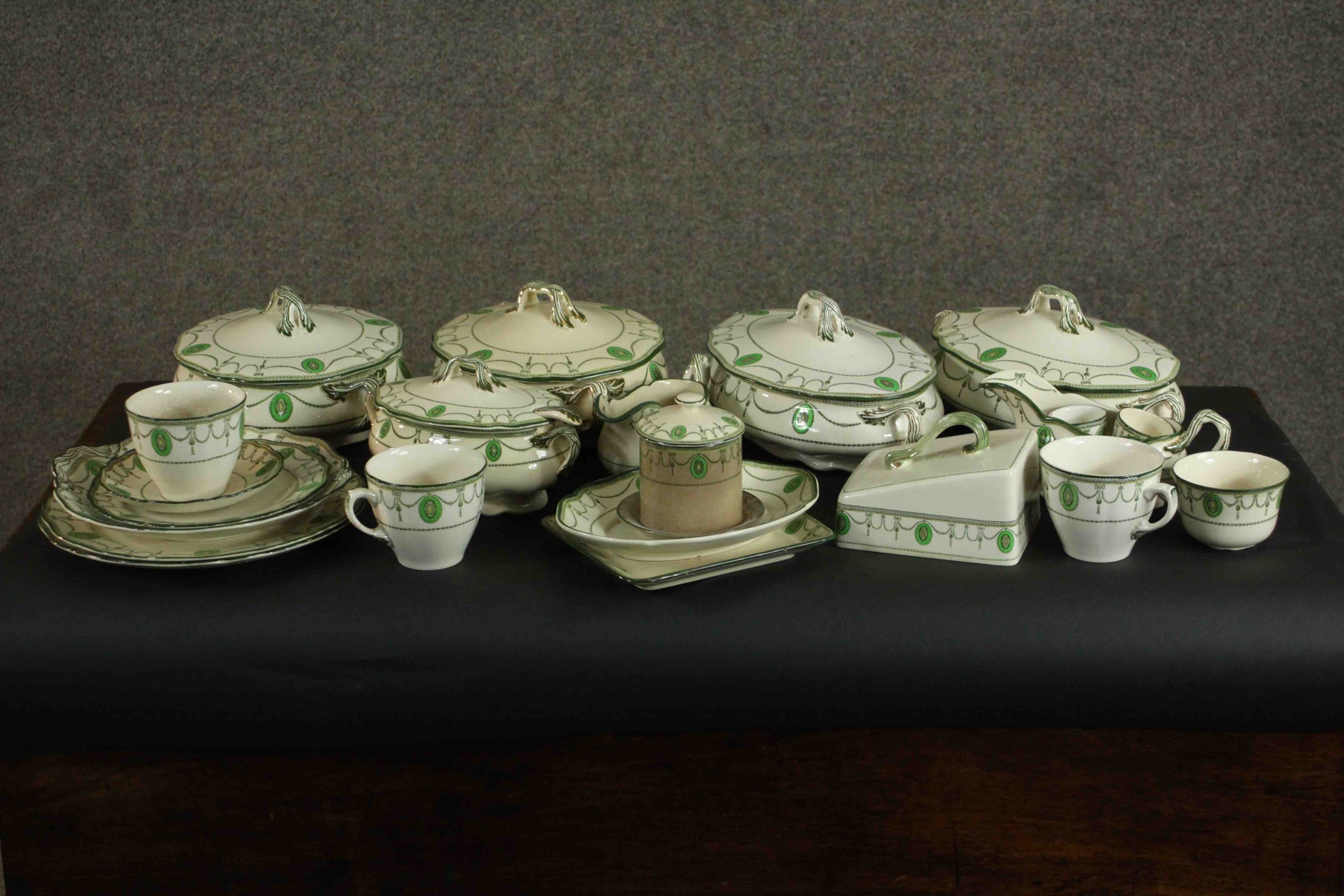 A Royal Doulton Countess pattern part dinner and tea service, including a number of tureens, a