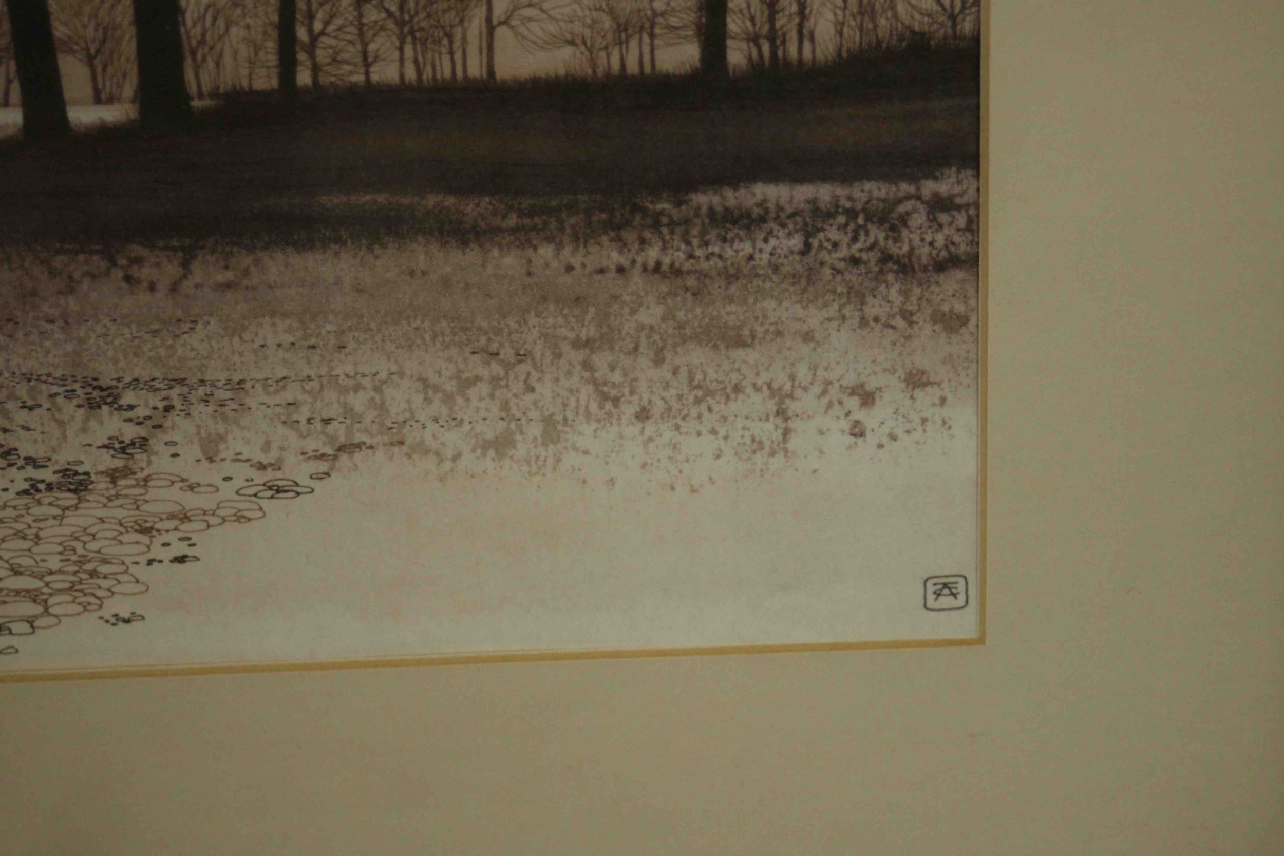 Kathleen Caddick (b.1937), etching of winter trees, monogrammed. H.49 W.57cm. - Image 4 of 7