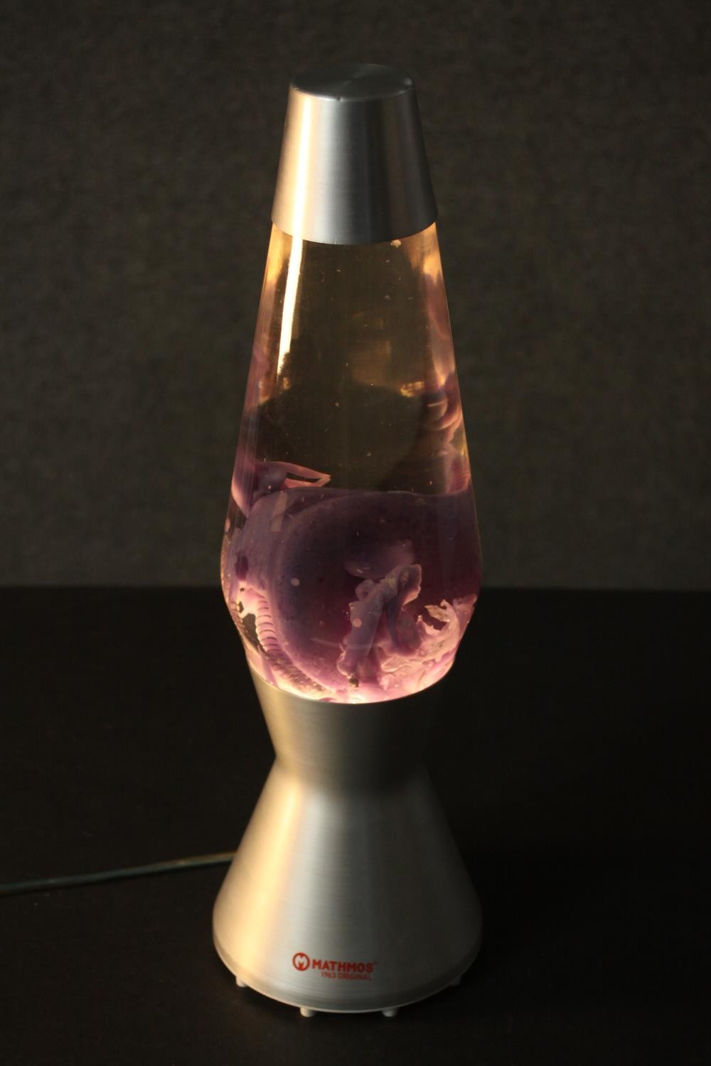 A 1960s style Mathmos lava lamp, the oil contained inside of purple hue, bearing label 'Mathmos, - Image 4 of 4