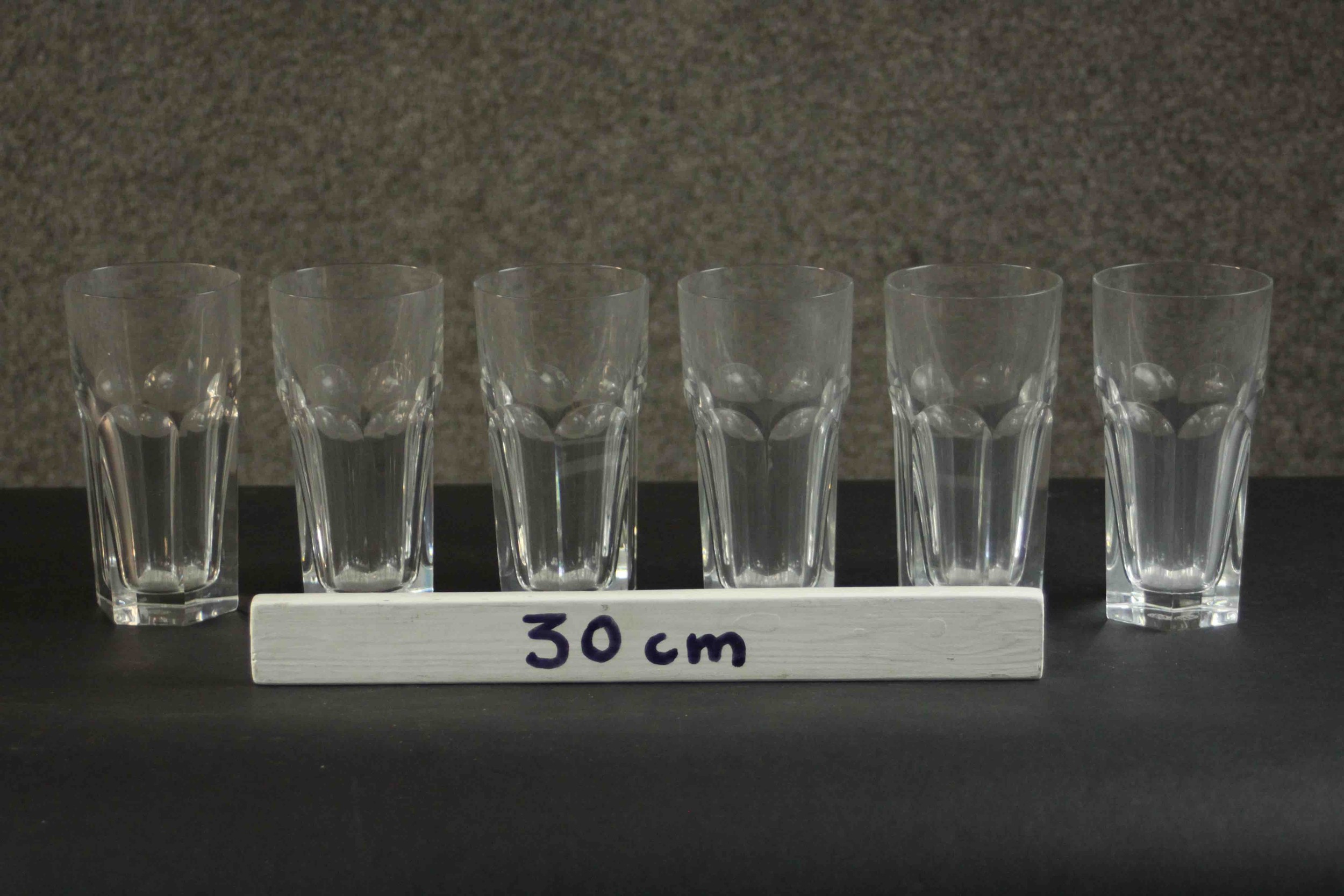 A set of six hand cut Baccarat crystal Harcourt high ball glasses, etched maker's stamp to the base. - Image 2 of 5