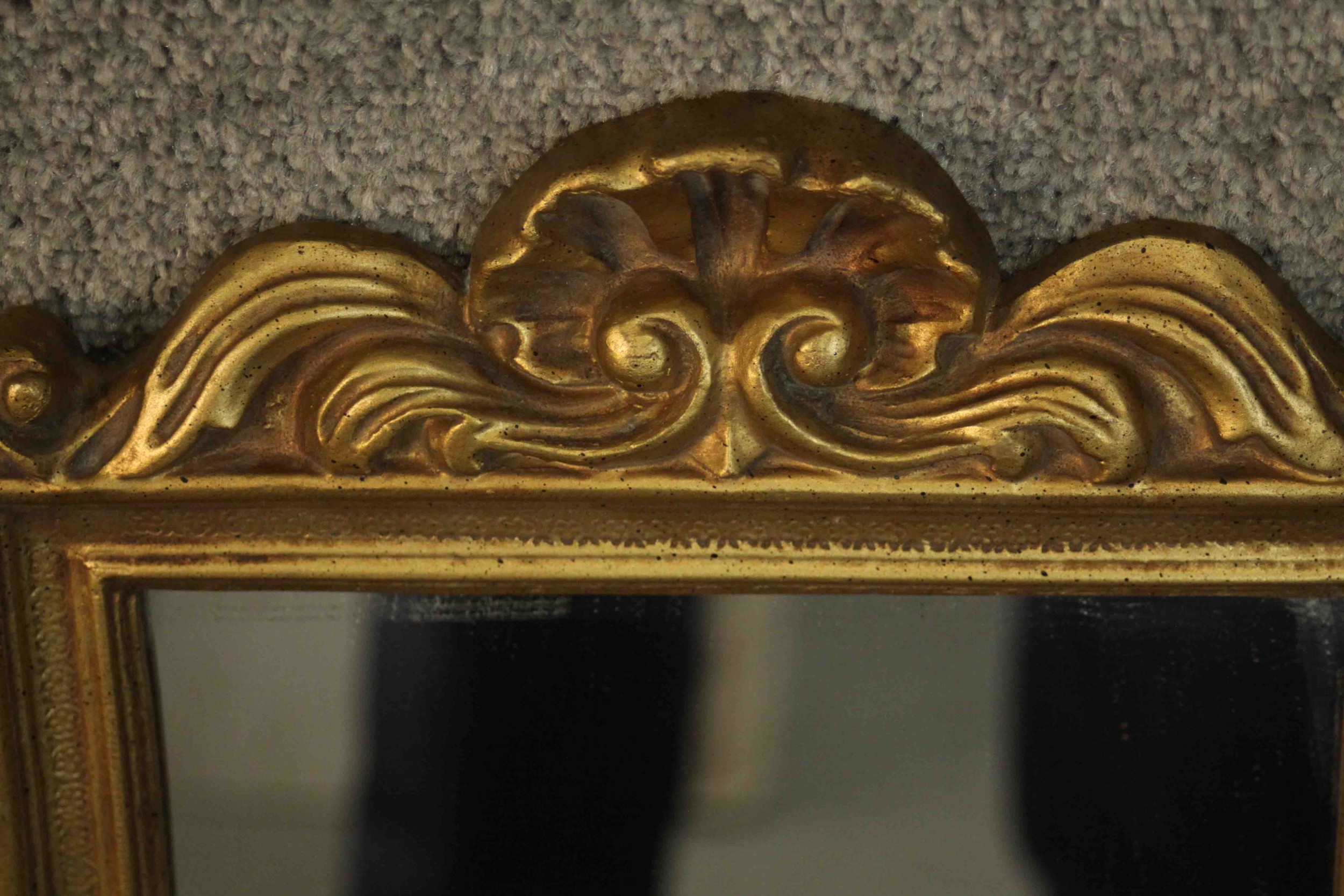An 18th century carved giltwood framed mirror of small proportions, carved with scrolling vines, - Image 10 of 11
