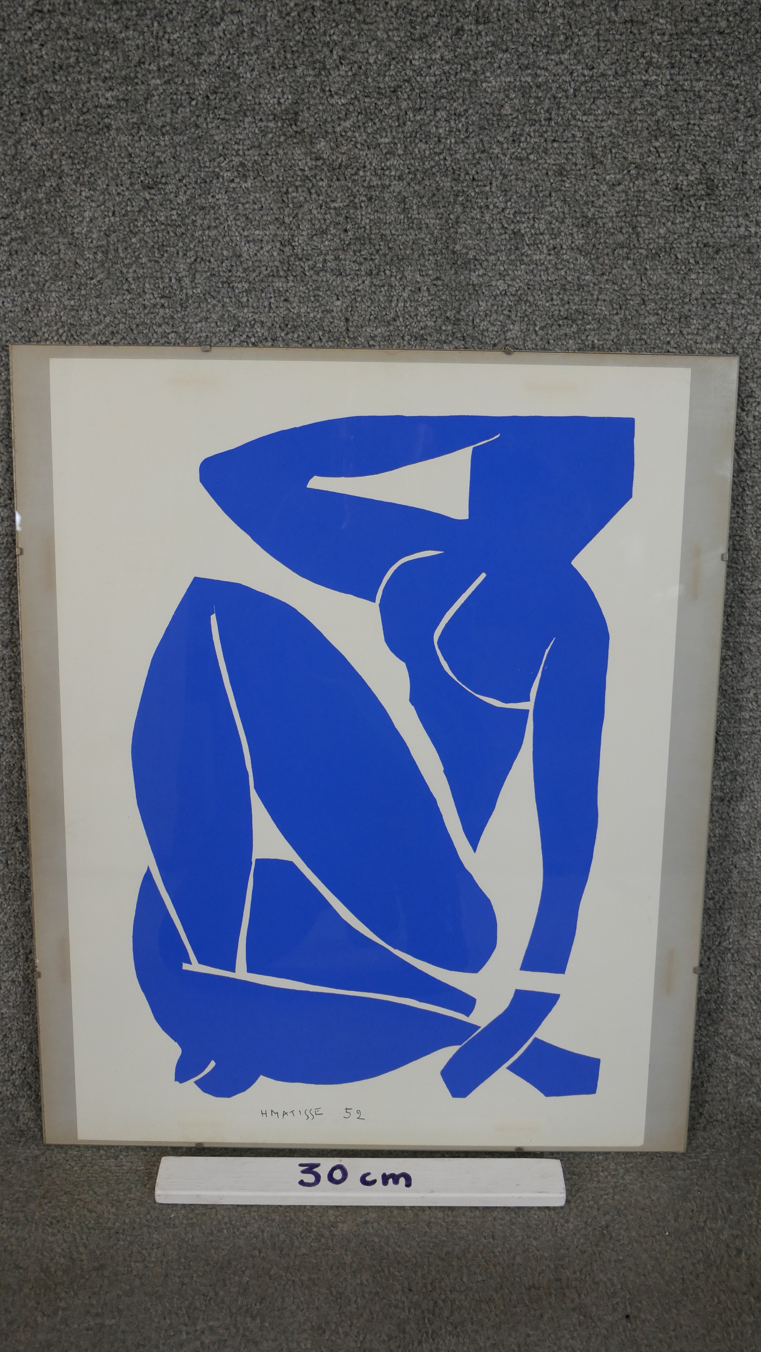 Henri Matisse (1869–1954), Nu Bleu XII, 1954, lithograph print, signed and dated in plate. H.61 W. - Image 3 of 4