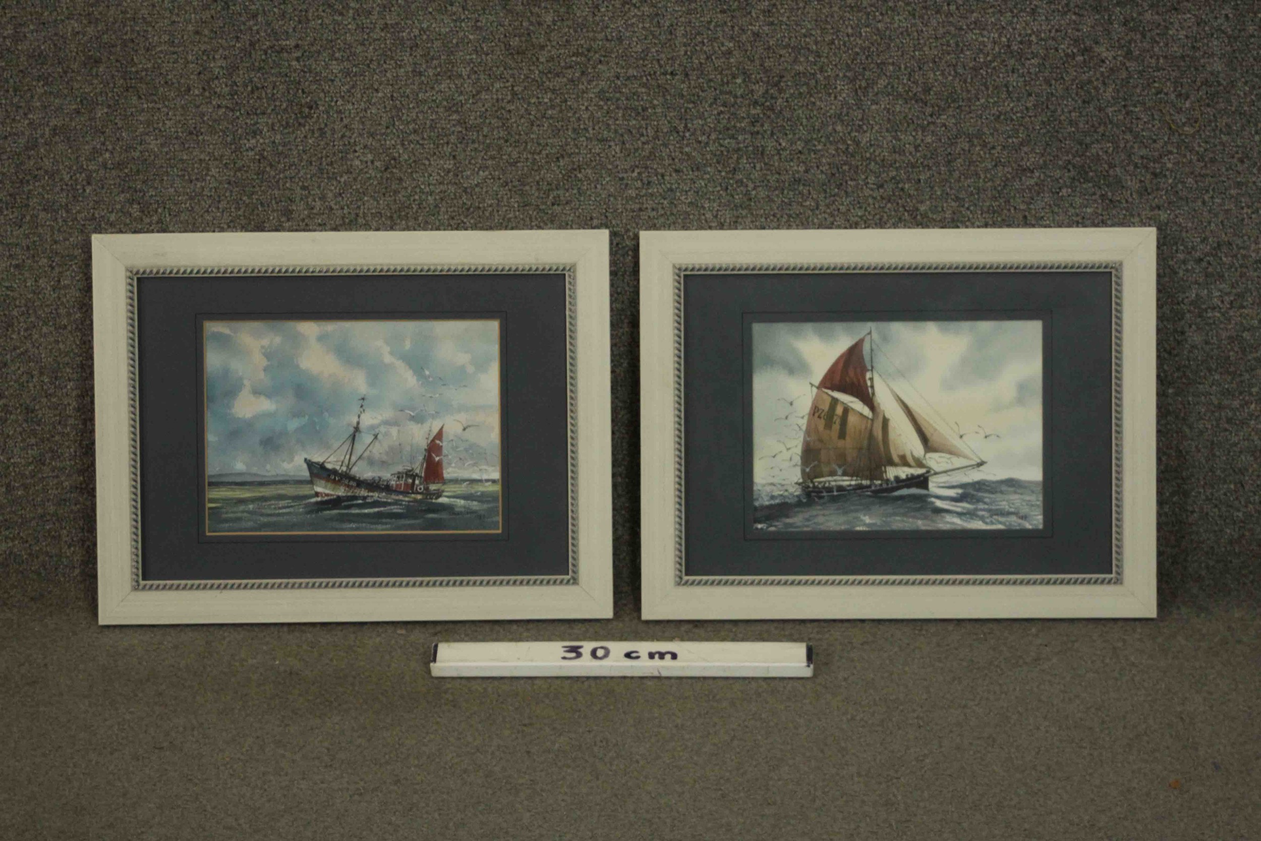 Tony Warren (1930-1994), two studies of sailing ships, watercolours, signed and dated 1987 lower - Image 2 of 8