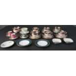A collection of porcelain, including a St Michael six person tea set with swag and floral design,