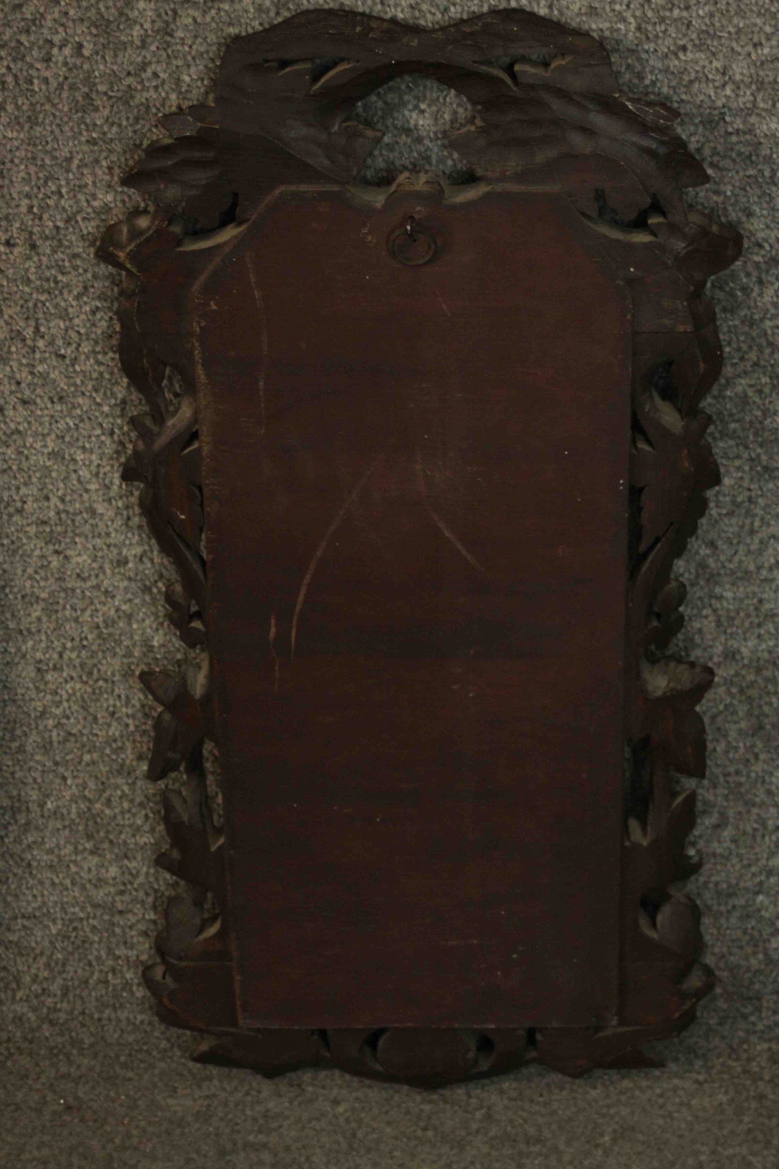 An 18th century carved giltwood framed mirror of small proportions, carved with scrolling vines, - Image 6 of 11