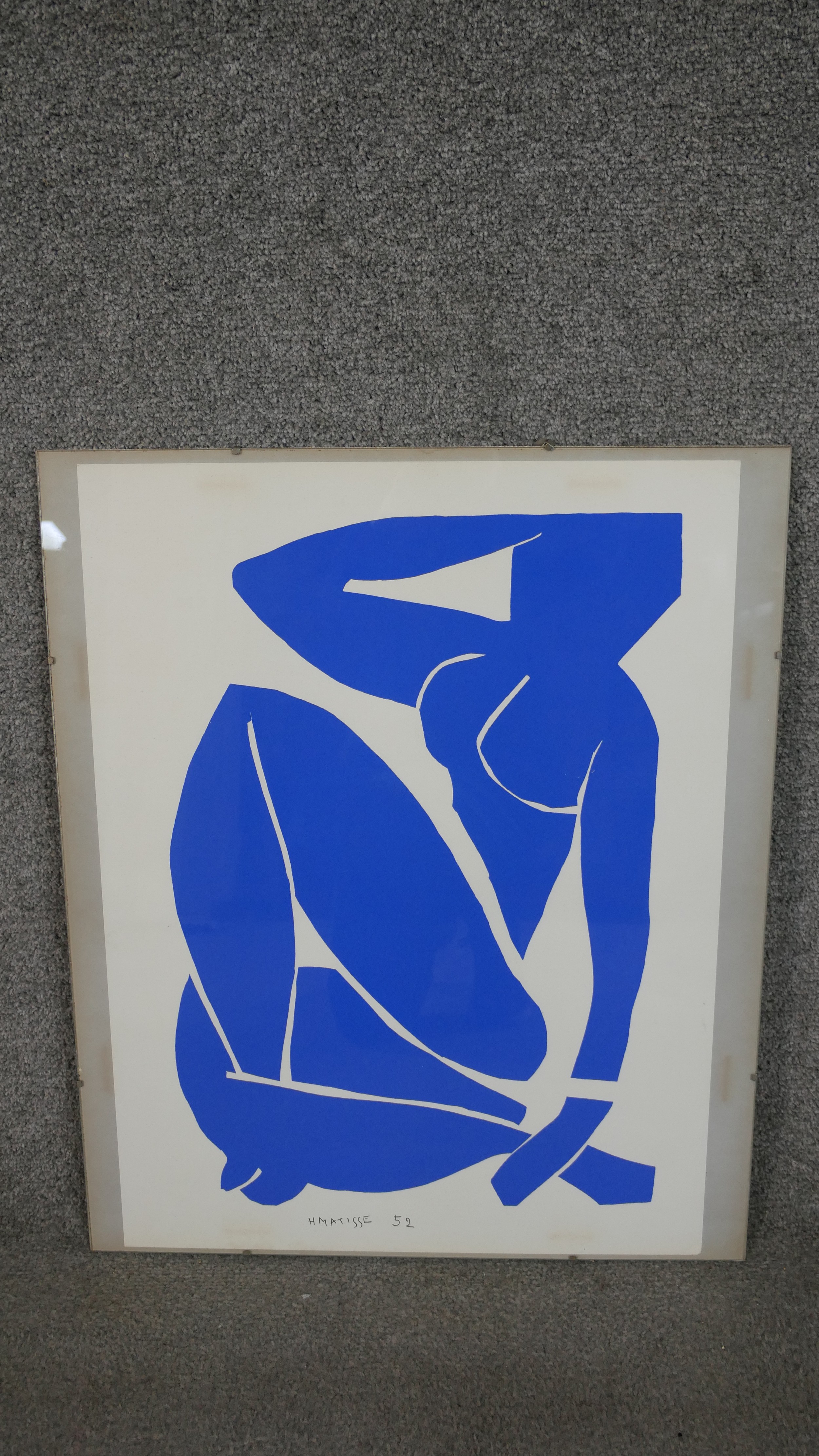 Henri Matisse (1869–1954), Nu Bleu XII, 1954, lithograph print, signed and dated in plate. H.61 W. - Image 2 of 4