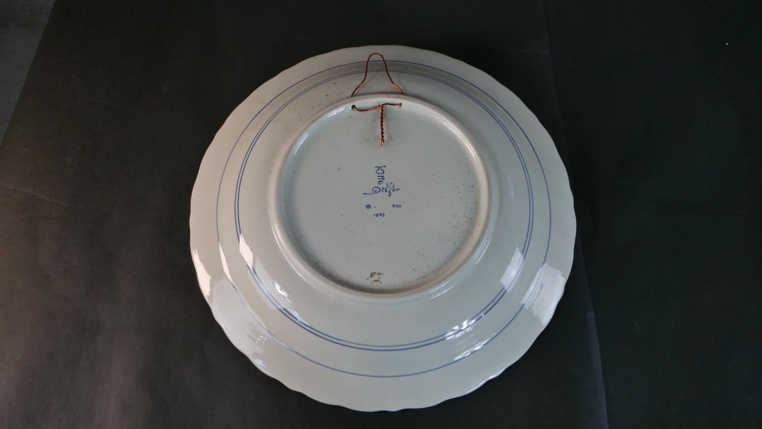 A collection of plates and a ceramic figure, including a Royal Copenhagen hand painted porcelain - Image 5 of 10