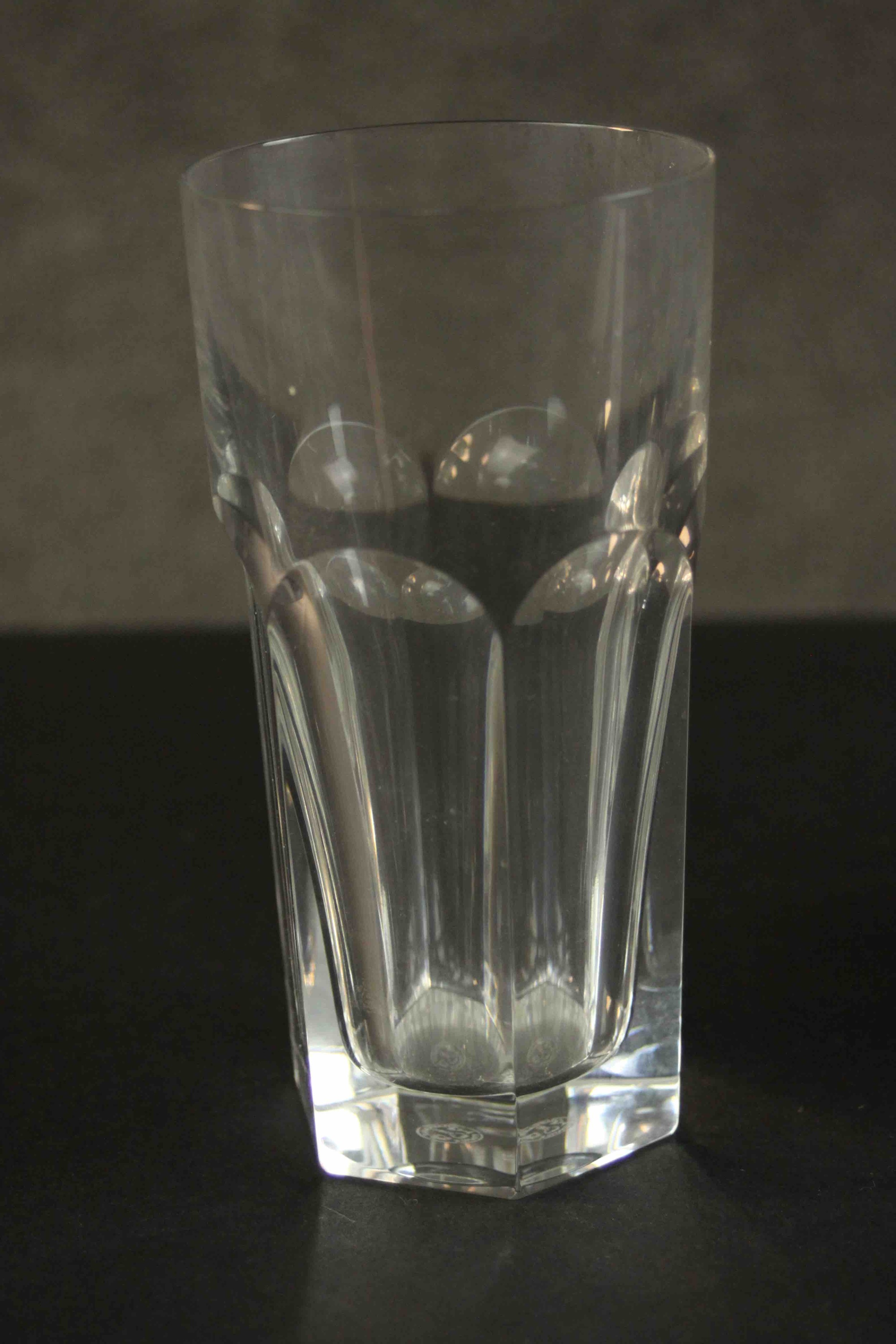 A set of six hand cut Baccarat crystal Harcourt high ball glasses, etched maker's stamp to the base. - Image 3 of 5