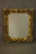 A 19th century gilt gesso framed mirror, of rectangular form. H.60 W.51cm. (Some damage as seen in