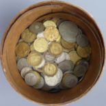 A tub of mostly UK coins, including a 1931 Florin and a 1913 West Africa 1 tenth of a penny. UK