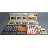 Hornby stamp albums and stamps, along with a Stanley Gibbons album of stamps. UK Postage £15.