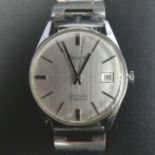 Gents Accurist automatic stainless steel 21 jewel, date adjust watch. 35 mm dia. UK Postage £12.