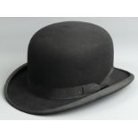 Bennetts of Regent Street, leather and silk lined Bowler hat, size 7 1/8. UK Postage £15.