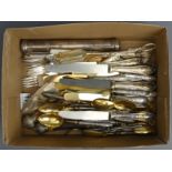 A collection of assorted cutlery some marked 800. UK Postage £16.