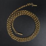 Victorian 9ct gold belcher link chain necklace., 3.7 grams. 50 cm long, 2.2 mm wide. UK Postage £12.