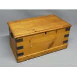 Victorian pine blanket box. 43 cm deep x 76 cm wide x 39 cm high. Collection only.