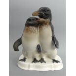 A Rosenthal porcelain Penguin figure group K693. 14 cm. UK Postage £15.