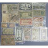 A good collection of over 60 vintage/old bank notes mostly from Russia. UK Postage £12
