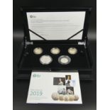 The Royal Mint 2019 UK silver proof Piedfort limited edition commemorative coin set. UK Postage £16.