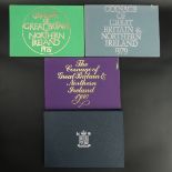 Three Coinage of Great Britain sets, 1975, 1979 & 1980 along with a Royal Mint 1995 Proof Coin