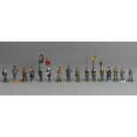 Various German die cast soldier figures Miniature Fusiliers Britains and other makes.