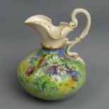 J Derbyshire hand painted porcelain vase, ex Royal Worcester artist. 14.5 cm. UK Postage £12.