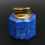 Asprey & co Lapis Lazuli table lighter. 7 cm high. UK Postage £12.