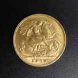 Edward VII gold half sovereign 1909. UK Postage £12