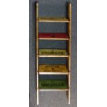 A pine set of Whisky advertising shelves. 132 x 43 x 11.5 cm, Collection only.