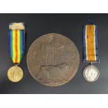 World War I Death Penny and two medals for George Berry 58218. UK Postage £15.