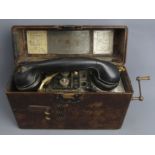 World War II German Bakelite field telephone. UK Postage £16.