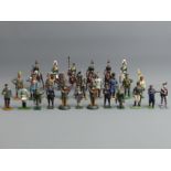 An uncollated collection of Britains and other die cast toy soldier figures. UK Postage £15.