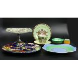 Shelley, Midwinter and Maling Art Deco pottery items. UK Postage £18.