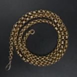 9 carat gold belcher link chain necklace, 11.4 grams. 5mm wide x 50 cm long. UK Postage £12.