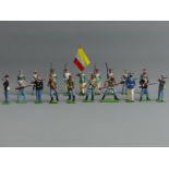 Britains and other die cast toy soldiers including Venez Cavets and Confederate army figures. UK