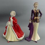 Royal Doulton china figurines Elizabeth HN 4857 and Rachel HN 4780, both boxed with c.o.a. 22.5 cm