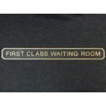 A wooden waiting room sign. 84 x 10 cm. UK Postage £14.