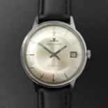 Jaeger Le-Coultre stainless steel automatic date adjust watch, case no. 106752. 38 mm inc. button.
