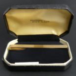 Vintage 9 carat gold back and front tie clip, 7 grams. 69 mm long. UK Postage £12.